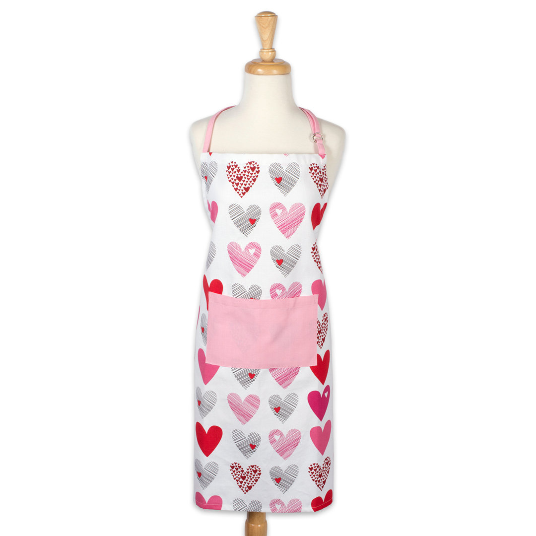 Valentine's Day Cotton Bib Apron The Holiday Aisle®