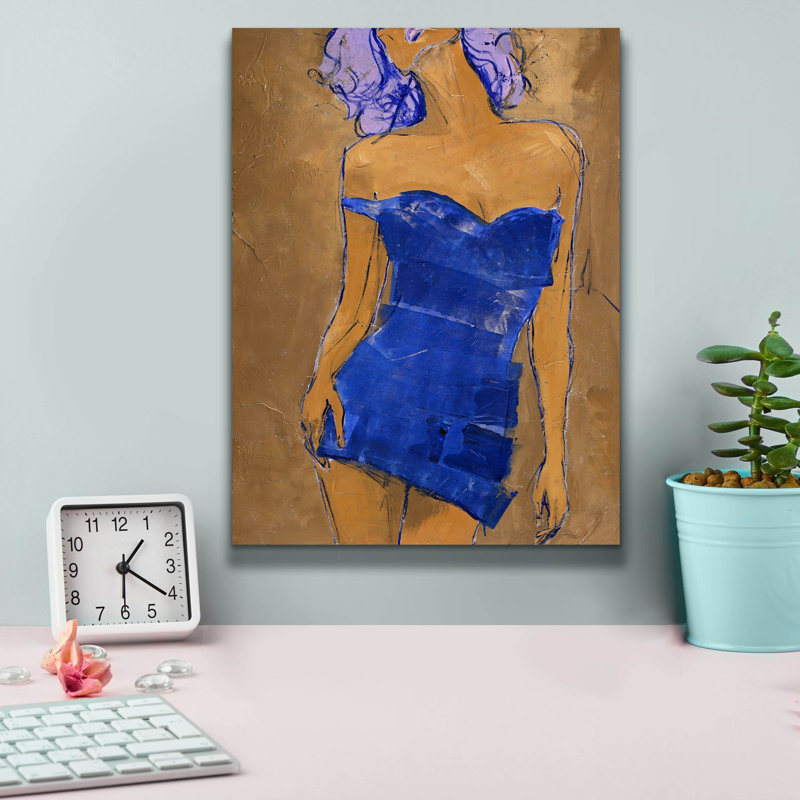  «In Blue» par Design Fabrikken, art mural sur toile, H 16 po x l 12 po