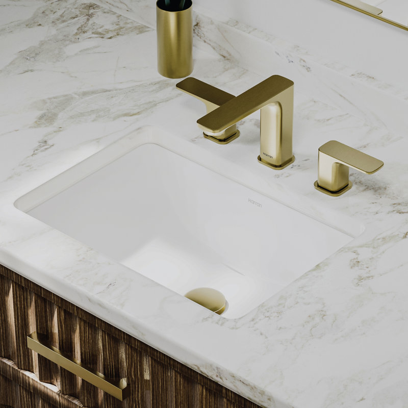 Karran 18" Undermount Vitreous China Bathroom Sink In White