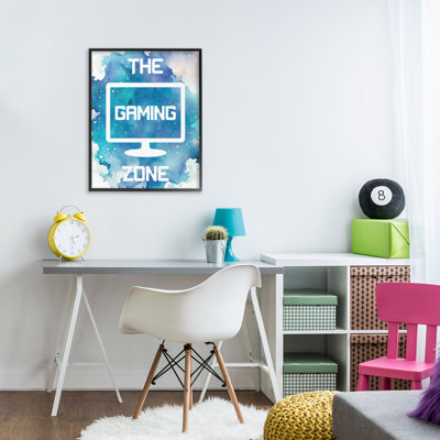 Gaming Zone Moniter Framed Giclee, design by Marcus Prime
