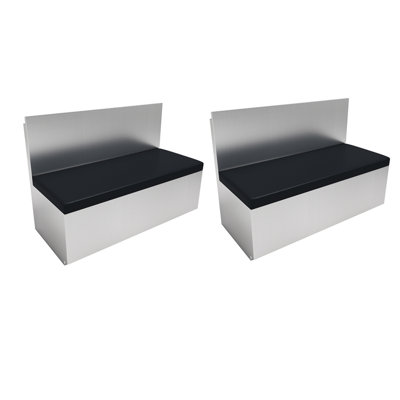 Banc rembourré en similicuir de style industriel