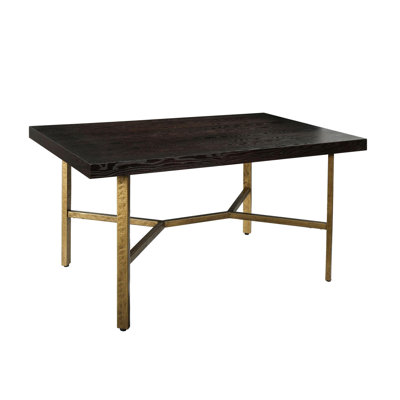 Aarsh Oak Metal Base Dining Table