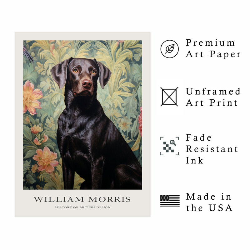 Animaux, reproduction d'art non encadrée, Labrador Retriever, H 7 po x l 5 po