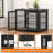 32 Inch Heavy Duty Dog Crate Furniture, Decorative Pet House End Table, Wooden Cage Kennel Furniture Indoor-1446103546-1456974193