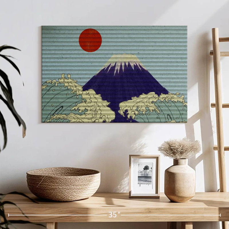 Grandes vagues d'Alvord, Mont Fuji, H 16 po x l 24 po