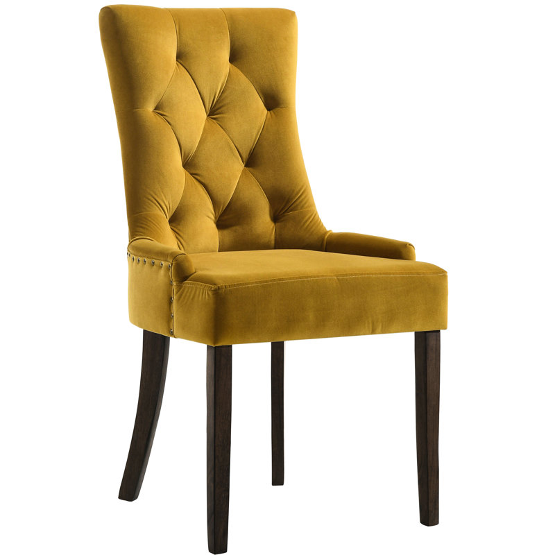 Chaises d'appoint jaunes de 2 - confortable pour les repas de fête 2 avec un repas confortable