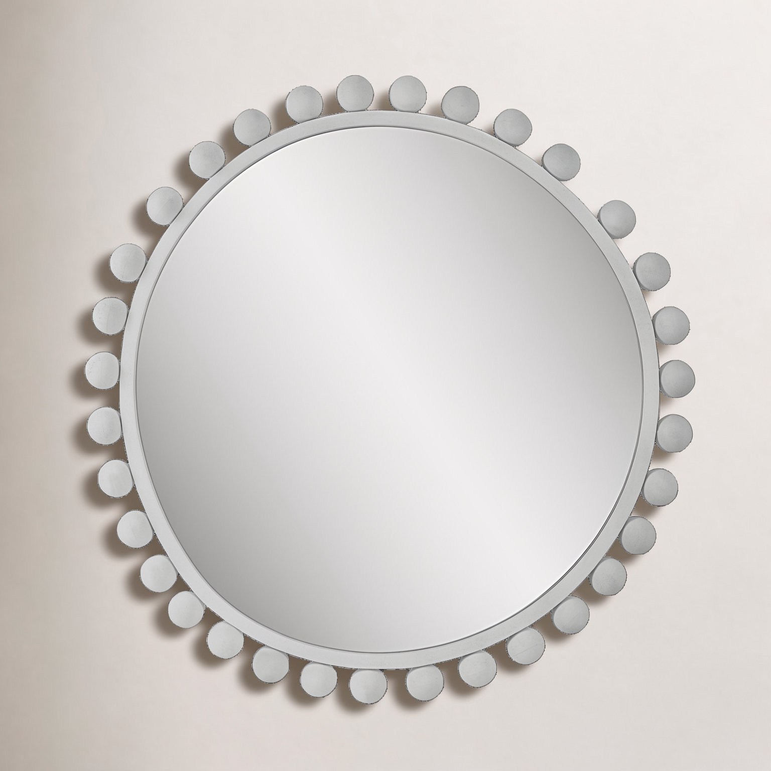 Suzie 44" Accent Mirror, Matte White