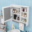 Armoire à pharmacie murale 2 en 1 avec miroir, tablettes réglables et porte-serviettes-1494775476