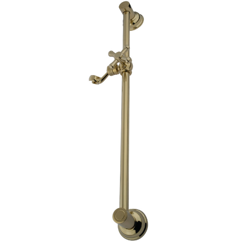 Barre de douche coulissante en laiton Kingston 24 po, Laiton poli