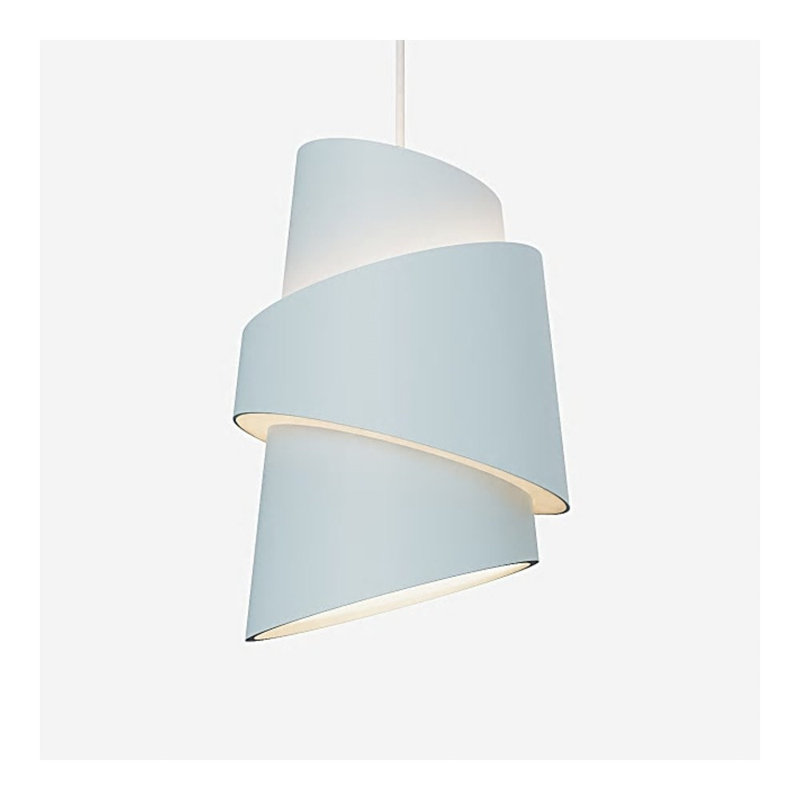 Croissant Pendant Light, Sage, White