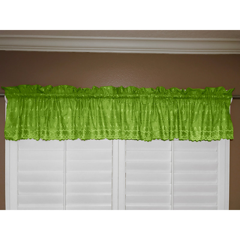 Cantonnière en coton à œillets de 58 po de largeur, Vert citron