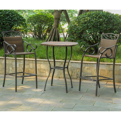 Arvi 3 Piece Bar Height Dining Set