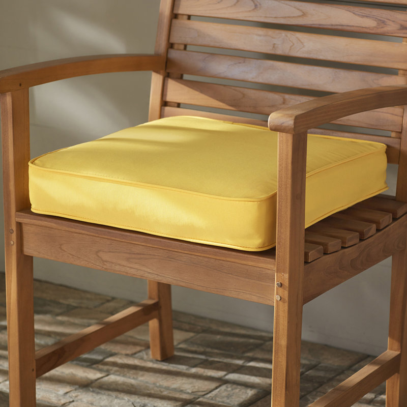 Parvati Outdoor Seat Cushion, Fresco Daffodil