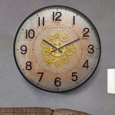 Jiovanny Oversized Real Moving Gear 20.87" Modern Industrial Steampunk Metal Wall Clock