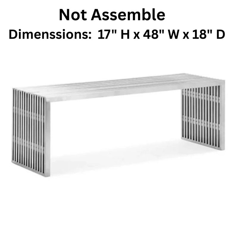 Banc, H 17 po x l 55 po x P 16 po, Poli