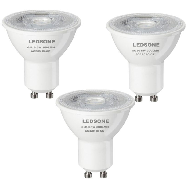 GU10 LED Bulbs Cool White 6400K Light Bulb, Energy Saving GU10 Non-Dimmable LED Bulbs, 550 Lumens, 5 W