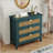 Durable Natural Rattan 3-Drawer Cabinet,  For Bedroom And Living Room Storage, American Furniture Style-1815966493