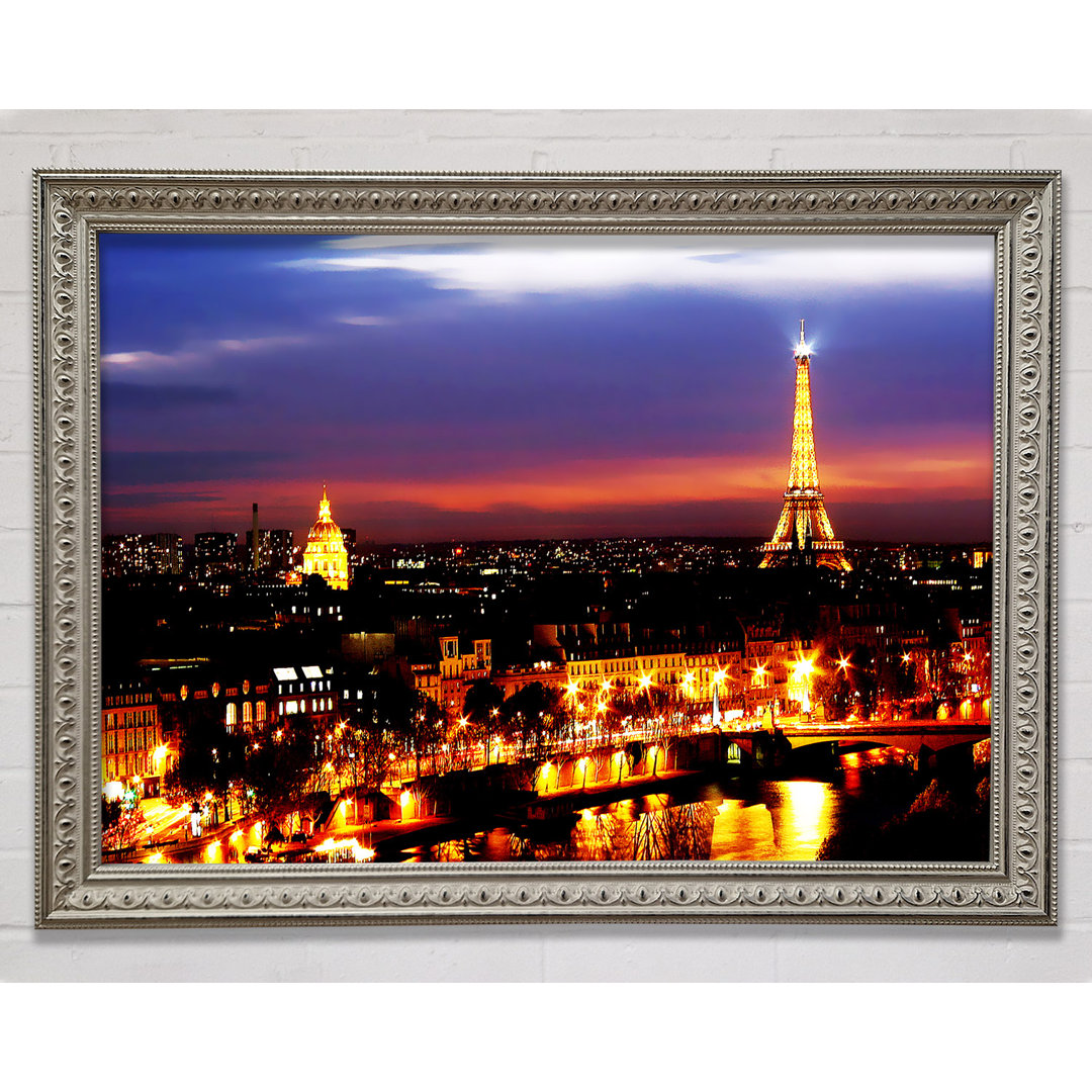 Paris City At Night - Einzelner Bilderrahmen Kunstdrucke