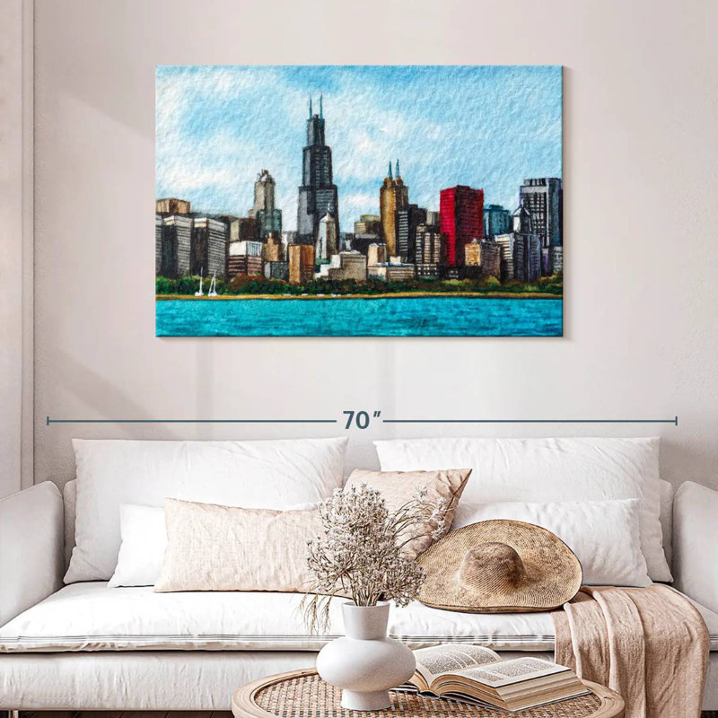 Horizon de Sirci à Chicago, H 30 po x l 45 po