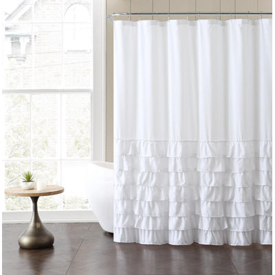 Rideau de douche simple en polyester 70 po Schantz 