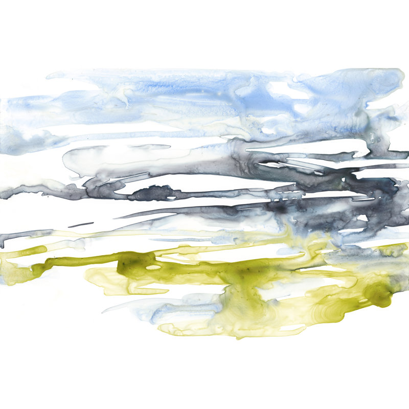 Sweeping Fields I by Jennifer Goldberger - Painting Print, Black Floater Framed, 81cm H x 122cm W