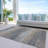 Machine Washable Indoor/Outdoor Christain ACN1270 Pewter Rug-102461065