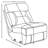 Rochon Upholstered Armless Chair Grey