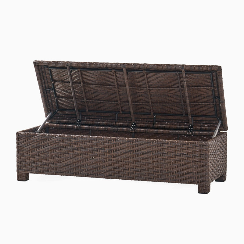 Banc de rangement en osier PE