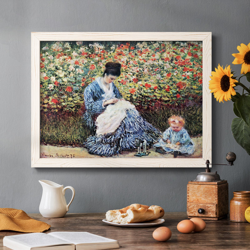 Madame Monet et son enfant par Monet, Blanc, H 14 po x l 20 po x P 1,5 po