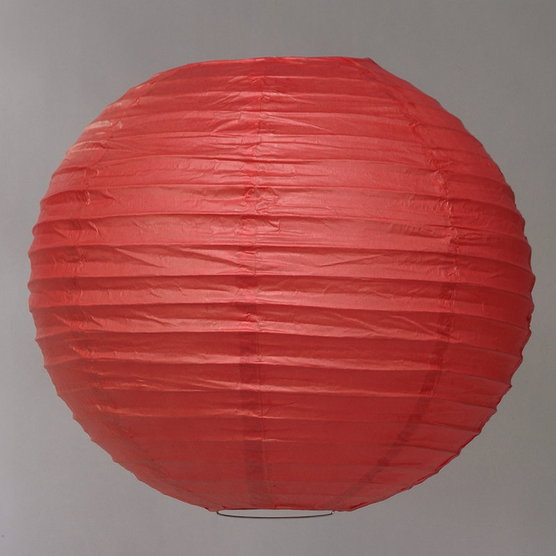 Lanterne en papier, Mauve, H 18 po x l 18 po x P 18 po