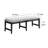 Upholstered Dining Bench With Wooden Straight Legs In Black And Gray
