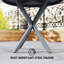 Round Metal Outdoor Dining Table , 85cm cm W 85cm cm D