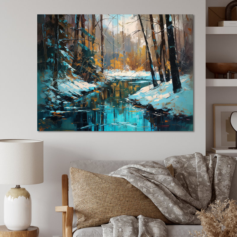 Wintery Forest II - Imprimé, H 34 po x l 44 po x P 1,5 po, Toile tendue