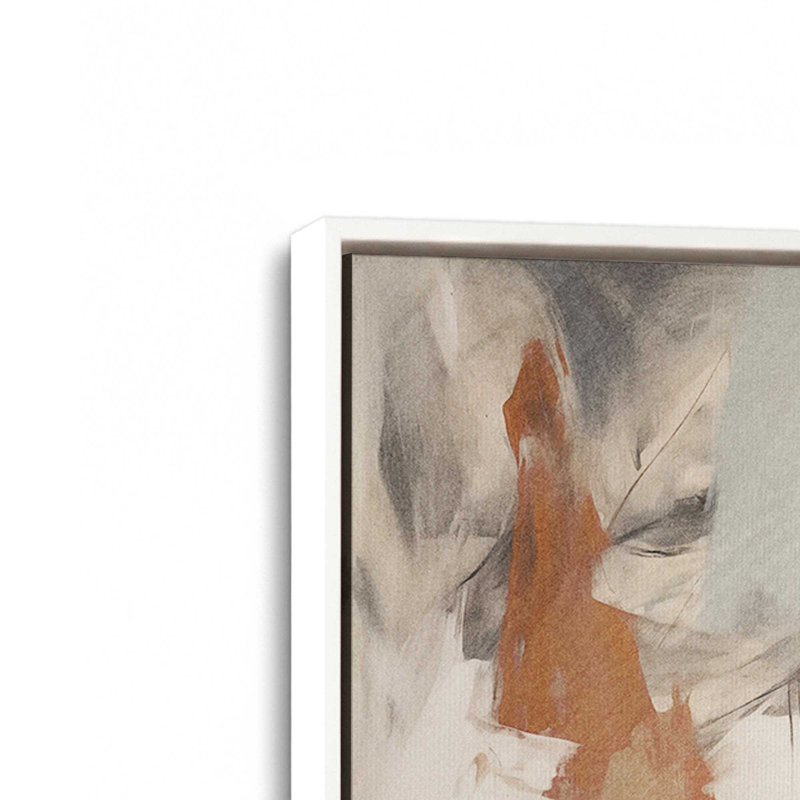 Impression sur toile Chaotic Crescendo, Cadre flottant blanc opaque, 1, H 12,75 po x l 18,75 po