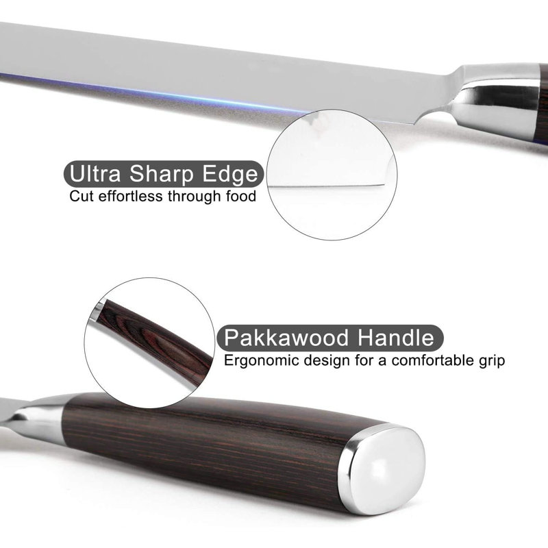 MODERN WALLS LLC Chef Knife - 8 Inch Home Essentials Sharp Kitchen Knife HC Steel Japanese Knife Paring Knife, Christmas Gifts For Women/Men, Birthday Gifts For Mom/Dad, Kitchen Gadgets With Premium Gift Box