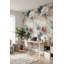 Papier peint floral abstrait mural