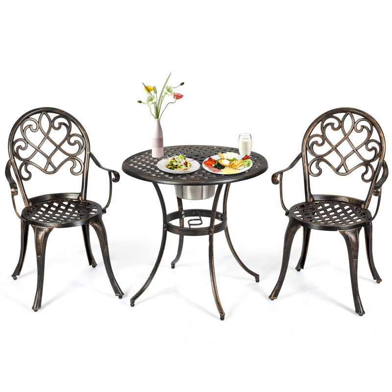 Provenzano 2 - Person Patio Dining Set with Round Table
