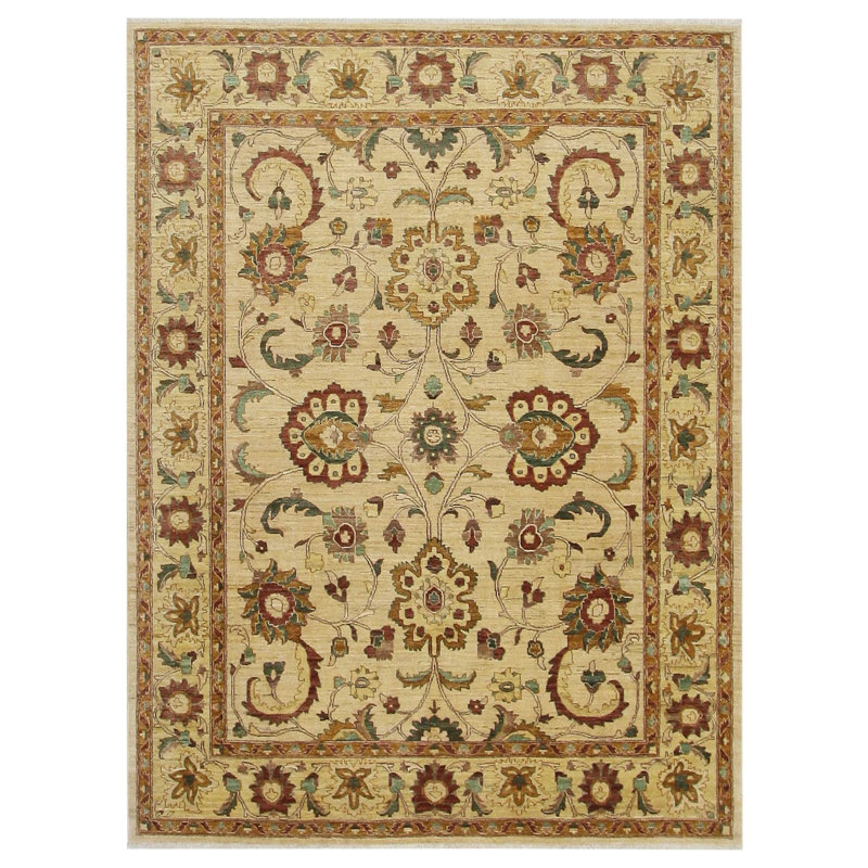 Davey Hand Knotted 8x10 Ivory Rug