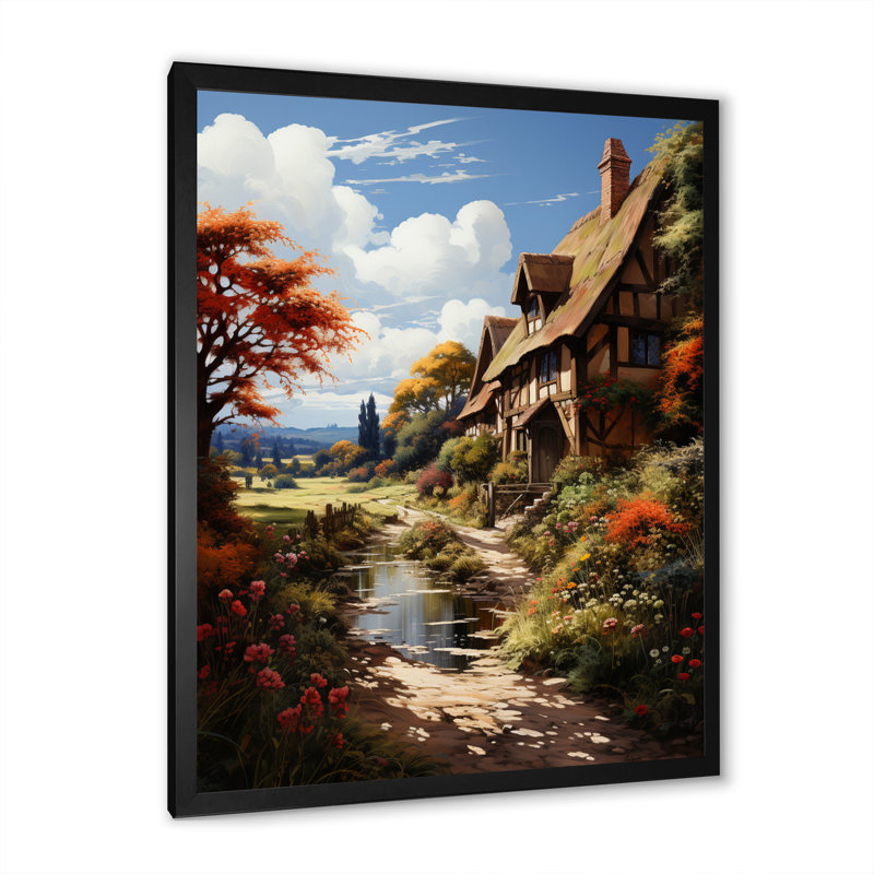 Paysage de campagne de l'Angleterre, Angleterre, art mural sur toile Angleterre, H 20 po x l 12 po x P 1 po, Cadre photo noir