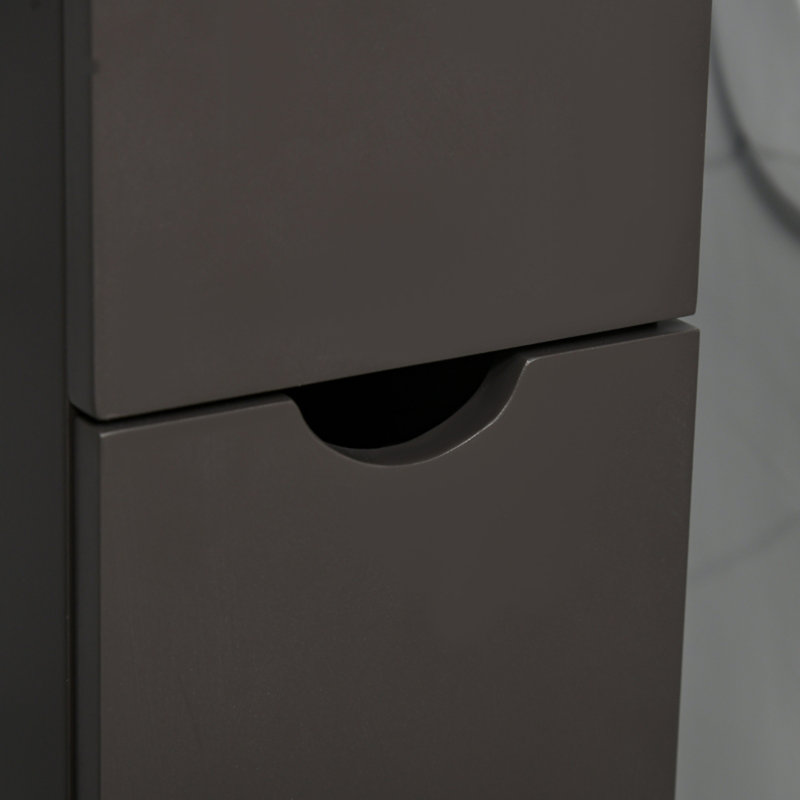 Slim Storage Tower,Side Floor Organizer,Bathroom Storage Cabinet, Brown