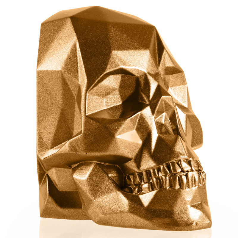 Concrette Concrete / Cement Non-Skid Bookend, Gold