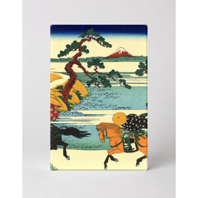 Riders on the Sumida Riverbank, Sekiya Village (c. 1830-1832) - Art mural sur toile