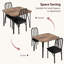 Ensemble de table de salle à manger pour 2 personnes, ensemble de 2 chaises de table de cuisine avec coussin rembourré en polyuréthane, ensemble de table de salle à manger pour 2 meubles avec chaises de cuisine convenant aux petits espaces-1792067702