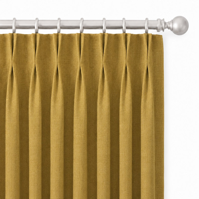 Solid Lennon Blend Fabric, Mustard