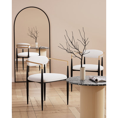 Metal Upholstered Dining Chairs