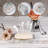 Set of 2 Natural Marble Soap Dishes with Wave Design and Raised Edges-972810626