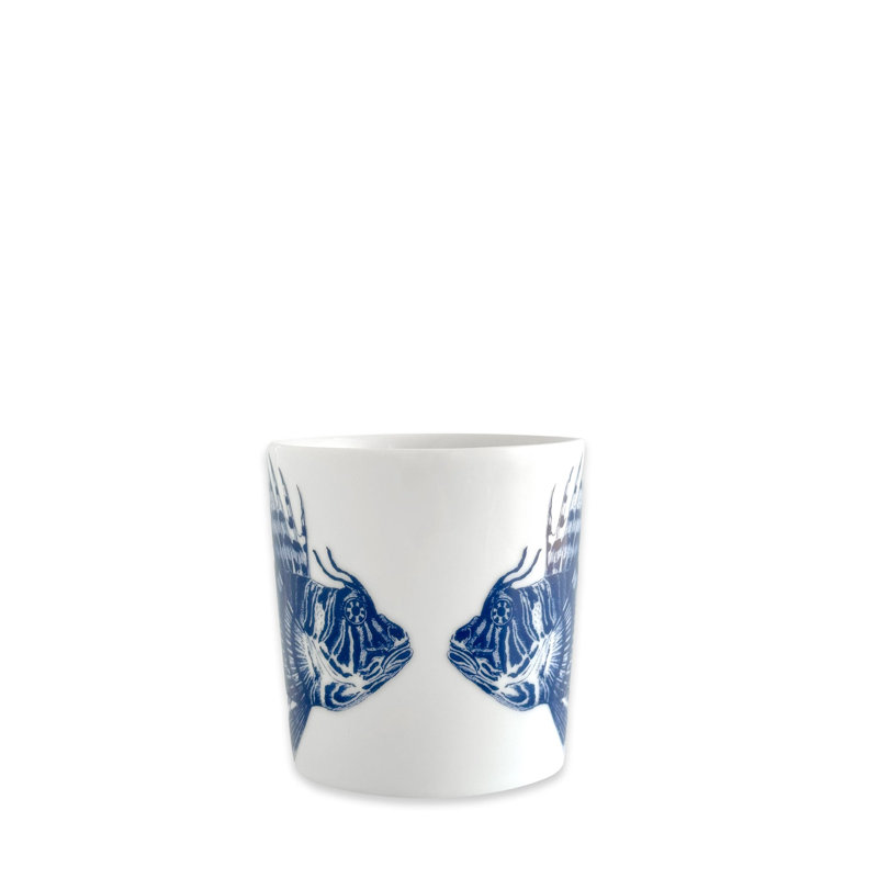 Spiky Fish Mug Porcelain