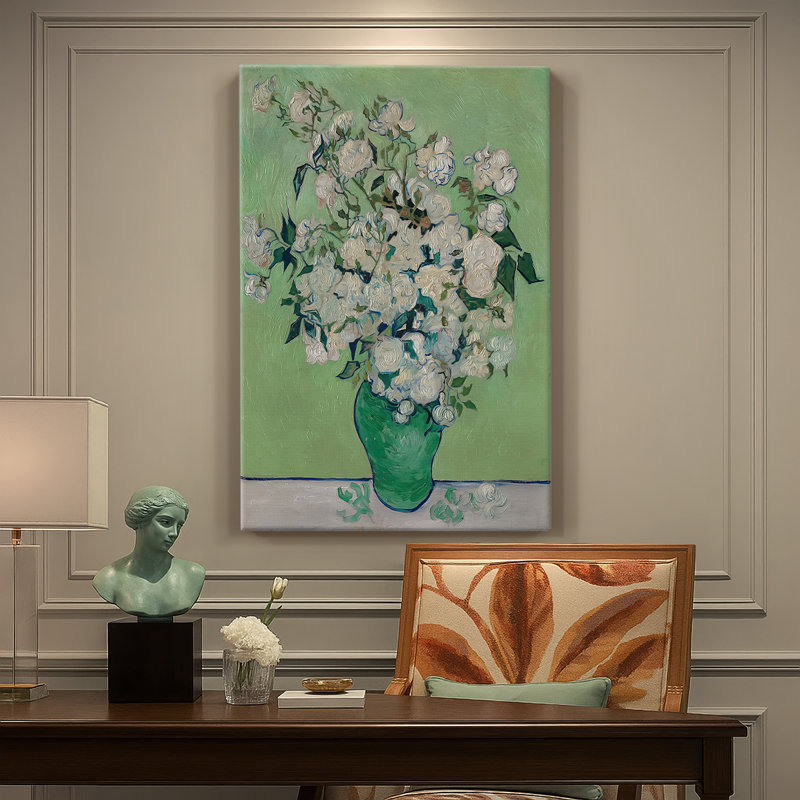 Roses - toile tendue par Vincent Van Gogh, 24 po x 36 po