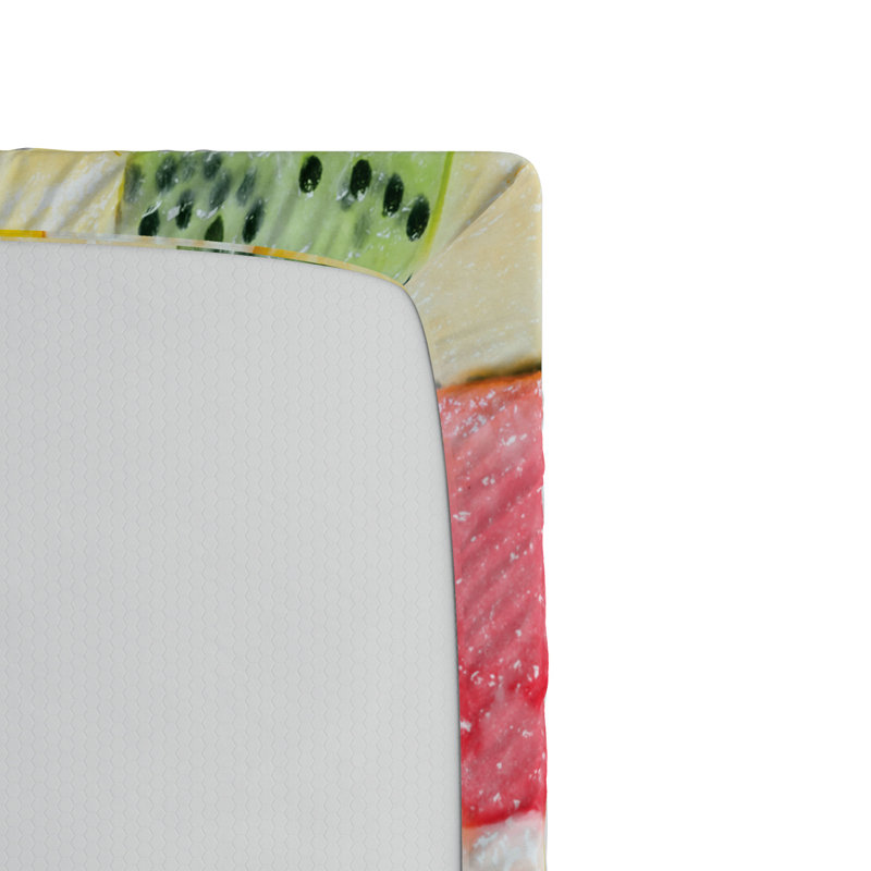 Fruit Microfiber Geometric Fitted Sheet, Full Fitted Sheet