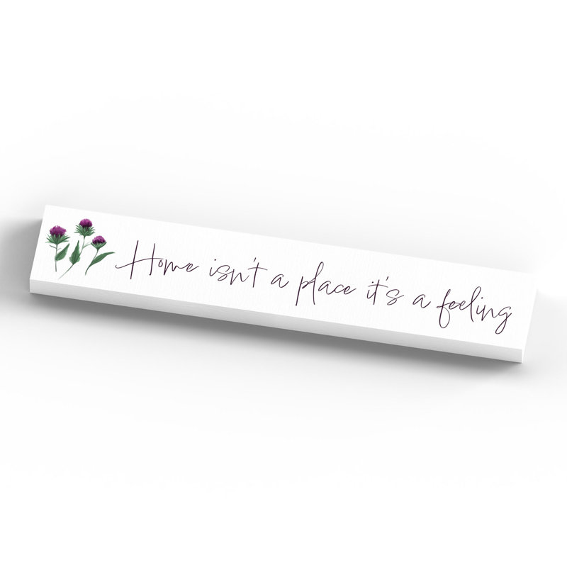 Kana Thistle Home Isn't a Place Heart Wooden Plaque, White